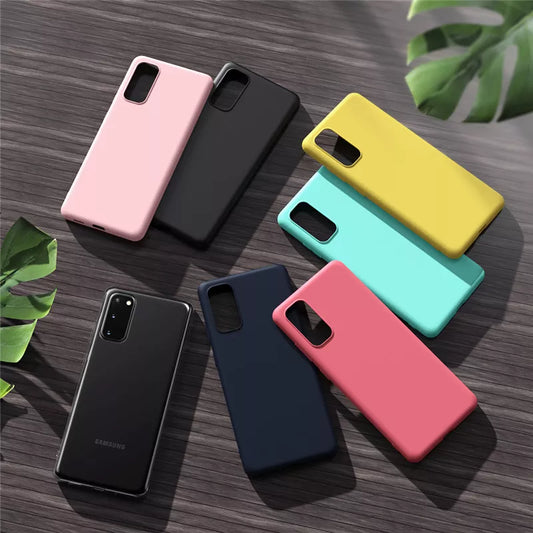 Soft Silicone Phone Cases/Candy Color for Samsung Phones
