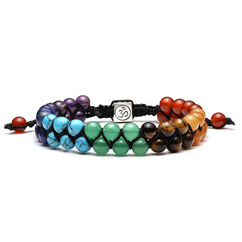 Bead Chakra Bracelet 7 Chakras Healing Crystals Unisex